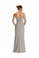 Long Chiffon A-Line Bridesmaid Dress with Criss-Cross Draped Bodice Bristol