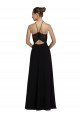 Lace Halter Neckline Chiffon A-Line Bridesmaid Dress with Sheer Back Bristol