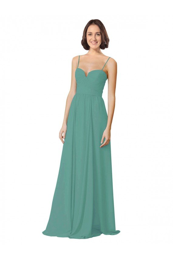 Spaghetti Straps Sweetheart A-Line Chiffon Bridesmaid Dress Bristol