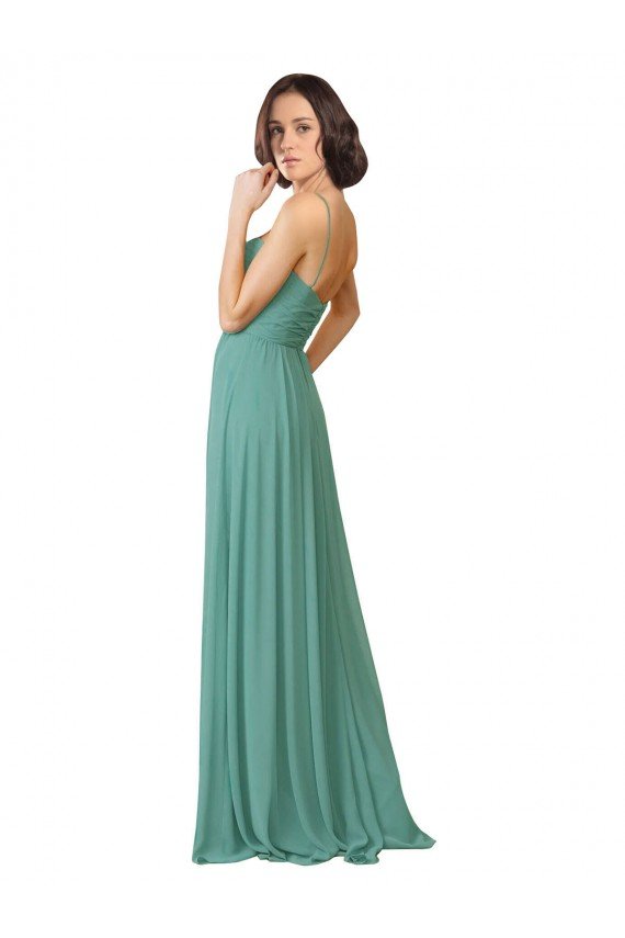 Spaghetti Straps Sweetheart A-Line Chiffon Bridesmaid Dress Bristol