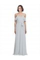 Off the Shoulder Spaghetti Strap Long Chiffon Bridesmaids Dress Bristol