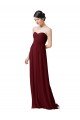 Hand-Ruched Sweetheart Long Chiffon Bridesmaid Dress Bristol