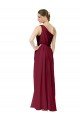 Draped One Shoulder Long Floor Length Chiffon Bridesmaid Dress Bristol