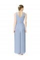 Long V-Neckline Chiffon Bridesmaid Dress with Twisted Waist Bristol