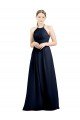 Halter High Neck Long Chiffon Bridesmaid Dress with Open Back Bristol