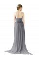 Long Chiffon Bridesmaid Dress with Sweetheart Neckline and Flowing Back Bristol