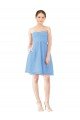 Short Knee Length Chiffon Cocktail Bridesmaid Dress with Twisted Strapless Sweetheart Neckline Bristol
