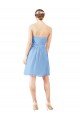 Short Knee Length Chiffon Cocktail Bridesmaid Dress with Twisted Strapless Sweetheart Neckline Bristol