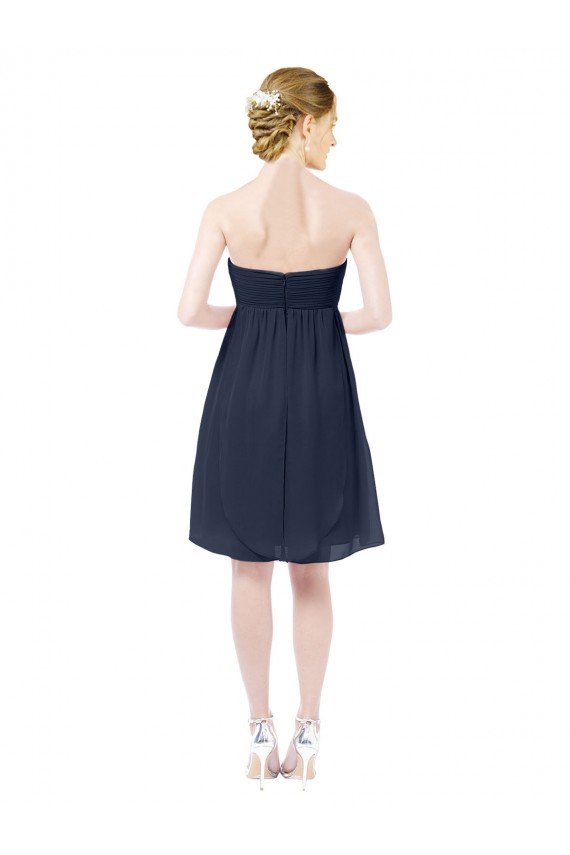 Sweetheart Cocktail Knee Length Chiffon Cocktail Bridesmaid Dress Open Back Bristol