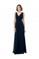 Chiffon Sleeveless Bridesmaid Dress with V Front and Back Bristol