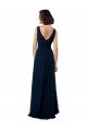 Chiffon Sleeveless Bridesmaid Dress with V Front and Back Bristol