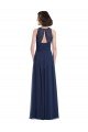 Chiffon High Neck Sleeveless Bridesmaid Dress with Pleats Bristol