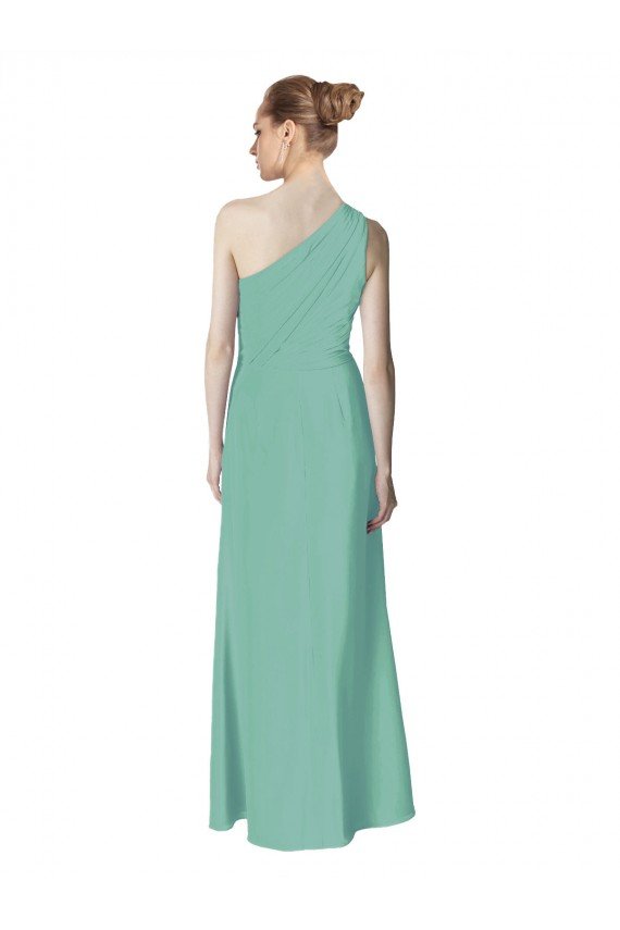 Long Chiffon One Shoulder Full Length Bridesmaid Dress Bristol
