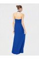 Sleeveless Long Chiffon Empire Gown with Pleated Halter Straps Bristol