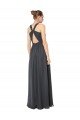 Long Chiffon Halter Bridesmaid Dress Keyhole Back Bristol