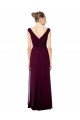 Long Chiffon Strapless Bridesmaid Dress with Wide Front and Back V-Neckline Bristol