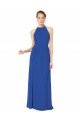 Long Chiffon High-Neck Sleeveless Bridesmaid Dress Bristol