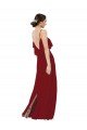 Scoop Neck Chiffon Bridesmaid Dress with Spaghetti Straps and Low Back Bristol