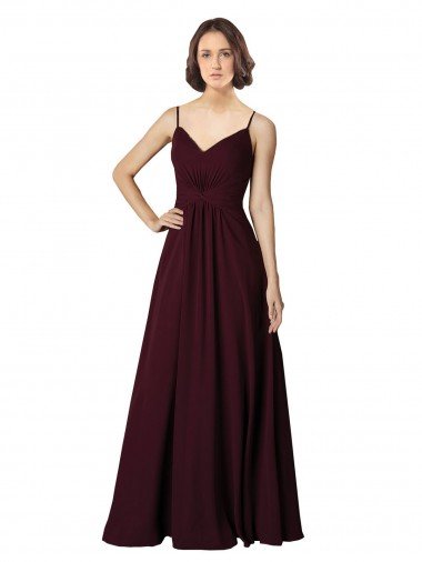 V-Neck Chiffon Bridesmaid Dress with Twist Front Bodice Bristol