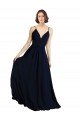 Simple Chiffon Bridesmaid Dress with Deep V-Neckline Bristol