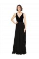 Stretch Velvet and Chiffon Bridesmaids Dress with V-Neckline Bristol