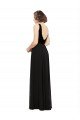 Stretch Velvet and Chiffon Bridesmaids Dress with V-Neckline Bristol
