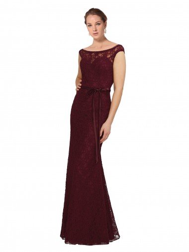 Lace Bridesmaids Dress with Matching Satin Tie Sash Bristol