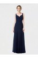 Long Chiffon Bridesmaid Dress with Sweetheart Neckline and Shoulder Straps Bristol