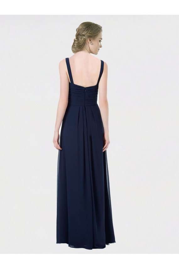 Long Chiffon Bridesmaid Dress with Sweetheart Neckline and Shoulder Straps Bristol