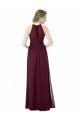 Full Length Chiffon Sweetheart Bridesmaid Dress with An Illlusion Overlay Bristol