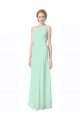 One Shoulder Chiffon Bridesmaid Dress with Asymmetrical Ruched Bodice Bristol