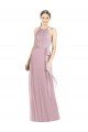 Shirred Halter Neck Long Chiffon Bridesmaid Dress Bristol