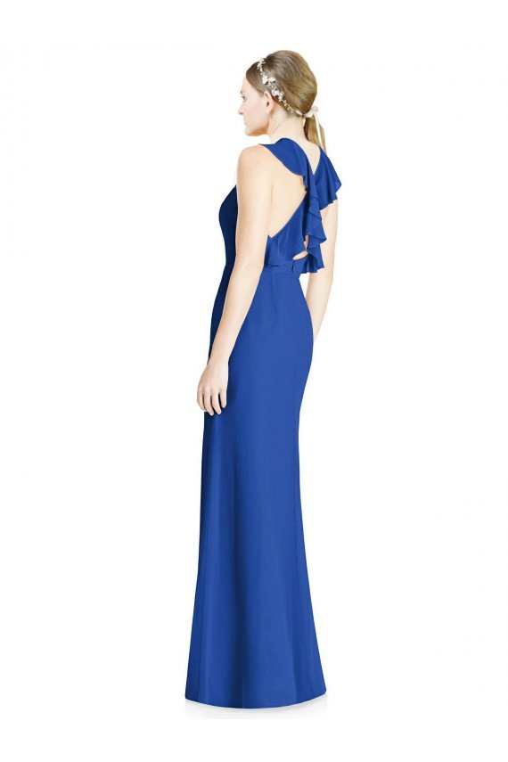 Criss Cross Low Back Halter Chiffon Bridesmaid Dress Bristol