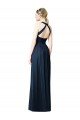 V-Neck Halter Long Open Back Chiffon Bridesmaid Dress Bristol