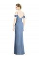 Draped Cold Shoulder Sweetheart Long Chiffon Formal Bridesmaid Dress Bristol