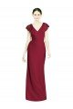 V-Neck V-Back Long Chiffon Bridesmaid Dress Bristol