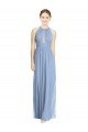 Open Back Long Chiffon Halter Bridesmaid Dress Bristol
