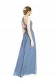 Open Back Long Chiffon Halter Bridesmaid Dress Bristol