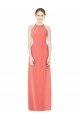 Open Back Shirred Halter Chiffon Bridesmaid Dress Bristol