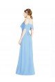 Halter Frill Cold Shoulder A-Line Chiffon Bridesmaid Dress Bristol