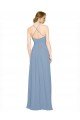 Pleated Halter Neckline A-Line Chiffon Bridesmaid with Criss Cross Back Bristol