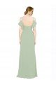 Split Cold Shoulder Draped A-Line Chiffon Bridesmaid Dress Bristol