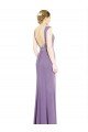 Long Chiffon Bridesmaid Dress with Boat Neckline and Keyhole Bristol