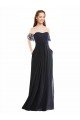 Boho Bridesmaid Dress with Beaded Embroidered Bodice and Flutter Cap Sleeves Bristol