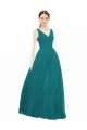 Figure Flattering Chiffon Bridesmaid Dress with Draped V-Neck Bodice Bristol