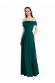 Classic Off the Shoulder Chiffon Bridesmaid Dress with Cap Sleeves Bristol