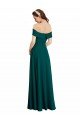 Classic Off the Shoulder Chiffon Bridesmaid Dress with Cap Sleeves Bristol