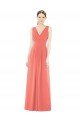 V-Neck V-Back Sleeveless Chiffon Bridesmaid Dress Bristol