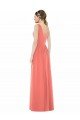 V-Neck V-Back Sleeveless Chiffon Bridesmaid Dress Bristol