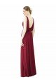 V-Neck Full-Length Sleeveless Low Back Chiffon Bridesmaid Dress Bristol